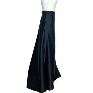 TADASHI TOO VINTAGE 90S BLACK SATIN TRAIN FORMAL EVENING SKIRT- 18